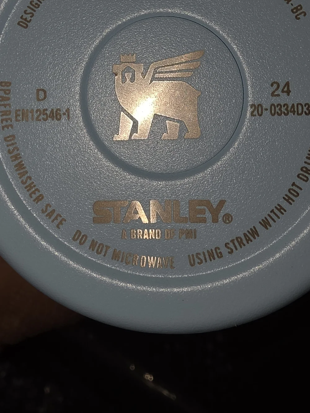 Stanley Blue Tumbler with Cute Cartoon Bunny Characters